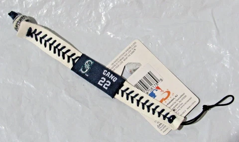 MLB Cano 22 Seattle Mariners White w/Blue Stitching Team Baseball Seam Bracelet Cover