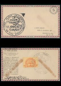 Mayfairstamps Canada First Flight Cover 1931 Inauguration Maritime & Newfoundlan