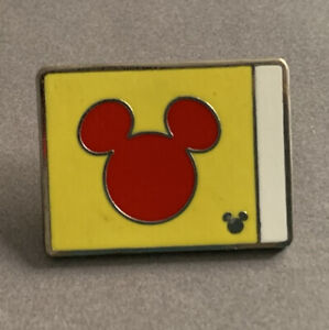 Mickey Mouse Pinback Pin Disney Hidden Mickey (#4 of 5) Yellow Red Pin Trading