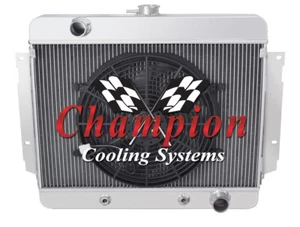 WR Champion 3 Row Radiator W/ 14" Fan for 1969 1970 Chevrolet Impala #CC345 - Picture 1 of 9