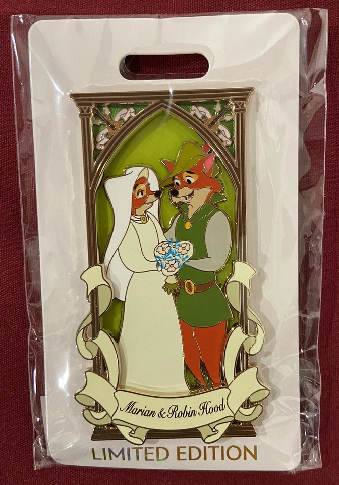 WDI MOG Wedding Couple Pin Disney Robin Hood Marian Fox Imagineer Cast Foto 1 de 1