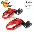 Red 40Mm Extended Front Foot Pegs Trc For Kawasaki Zzr 1200 02-05 04 03