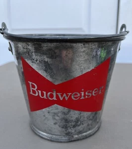 Budweiser kleiner Miniatur Metall Biereimer 1972 DEUTSCHES HERBSTFEST, GIFFORD IL - Bild 1 von 9