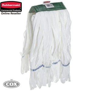 Rubbermaid Rough Surface Wet Mop 20 OZ ROUGH-FLOOR WET MOP, 5" HEADBAND, WHITE - Picture 1 of 1