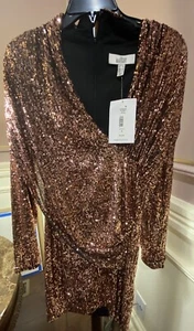 Belle Bagley Mishchka - Vestido - Talla 6 - Color Cobre - Lentejuelas - Imagen 1 de 6