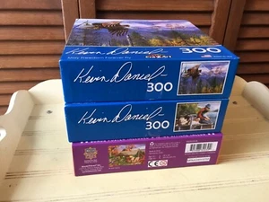 3 COMPLETE LARGE 300 Pcs. JIGSAW PUZZLES AMERICAN EAGLE & FLAG MEMORIES AUTUMN - Picture 1 of 7