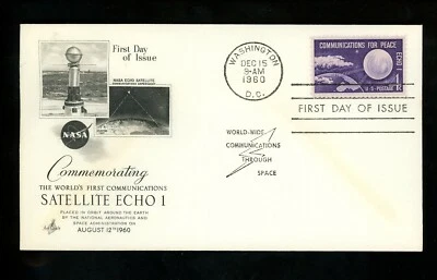 US FDC #1173 Artcraft M-4 1960 Washington DC Space Satellite Echo 1 - Image 1 of 2