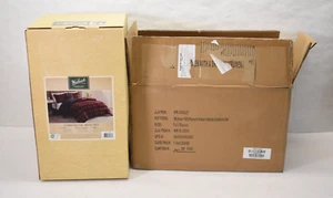 Woolrich Reversible Comforter Set 4 Piece Red/Black Buffalo Check Full/Queen - Picture 1 of 5