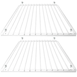 Fridge Shelf for SCHREIBER Adjustable Plastic Coated White Extendable Shelves x2 - Picture 1 of 12