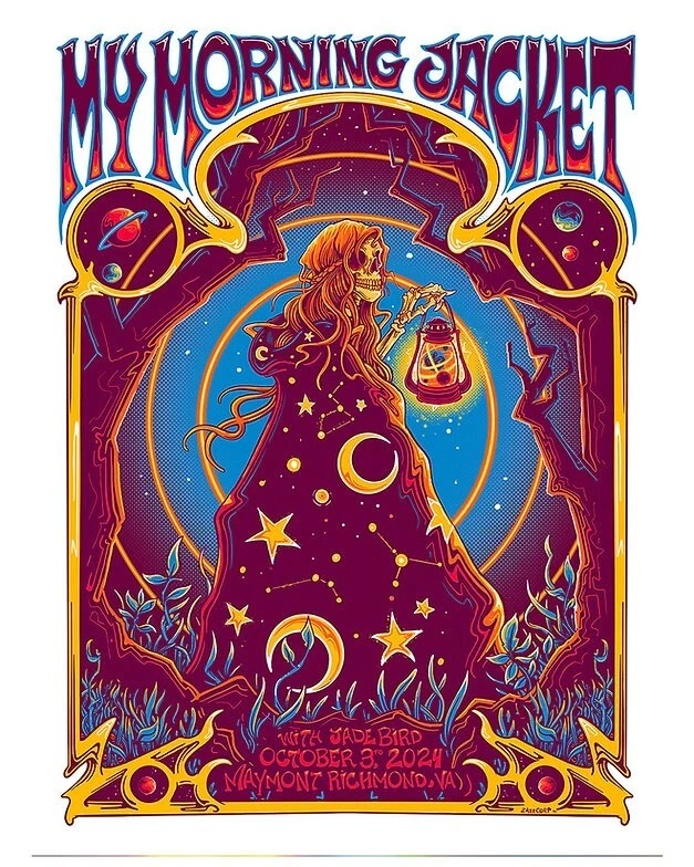 AUTHENTIC My Morning Jacket Poster Richmond VA OCT 3 2024 AP SIGNED S/N #/25 - Image 1 of 1
