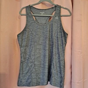 Reebok Tank Top Womens Size Large Gray Casual Everyday Gym Workout Sleeveless - Picture 1 of 10