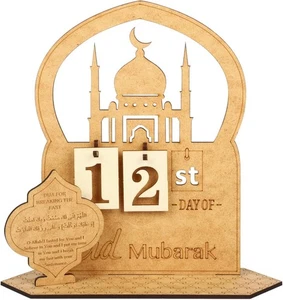 Ramadan Kalender Holz Ramadan Timer Adventskalender Eid Mubarak Kalender 2025 - Bild 1 von 7