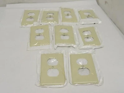 209001 New-No Box; Leviton 80703-I Lot-9; Duplex Device Receptacle Wallplates - Image 1 of 3