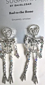 Orecchini Halloween Sugarfix Baublebar Cristallo Scheletro Bad To the Bone 2 7/8" - Foto 1 di 4