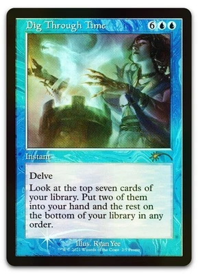 Dig Through Time (Retro Frame) #2 (Foil) (NM) WPN & Gateway Promos WPN Magic MTG - Image 1 of 2
