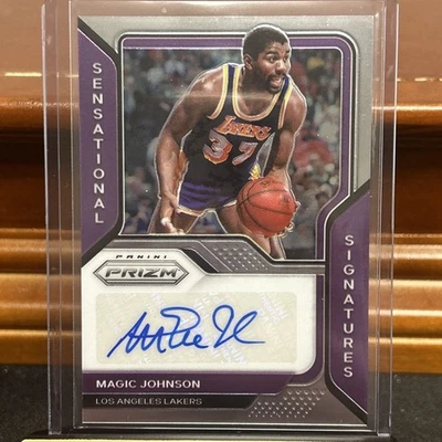 Panini Prizm 2020-21 - Sensational Signatures Magic Johnson 🔥Auto🥵¡Limpio! Foto 1 de 4