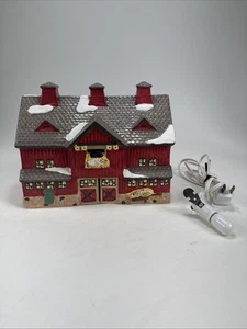Dept 56 Snow Village Red Barn 1987 Lighted Building Original Snowhouse No Box - Picture 1 of 11