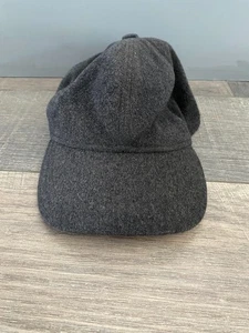 UNBRANDED Charcoal Wool & Cashmere Blend Adjustable Baseball Cap Size L - Picture 1 of 8