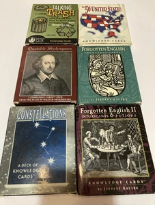 6 Knowledge Cards Forgotten English II, Constellations, The 50 United States + - Picture 1 of 14