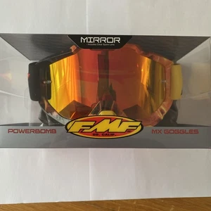 FMF POWERBOMB Goggle Spark Red Mirror  Lens - Picture 1 of 4