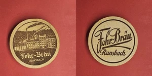 Fohr-Bräu Ransbach brauner Kreis Brauerei Bierdeckel Bier - Picture 1 of 1