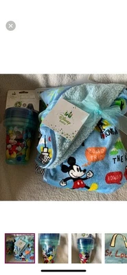 DISNEY Mickey Mouse Manta Bebé Recuerdo Coleccionable EE. UU. América Road Trip Tazas Foto 1 de 4