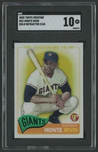 2005 Topps Pristine Monte Irvin Gold Refractor #’d /65 SGC 10 Giants - Bild 1 von 2