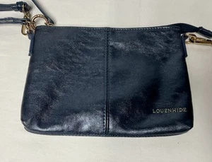 Louenhide Clutch Purse Wallet Black Glossy Zip GUC - Foto 1 di 9