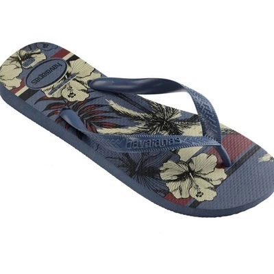Новый с Ярлыками Havaianas мужской верхний Aloha цветочный шлепанцы размер 13 - Изображение 1 из 4