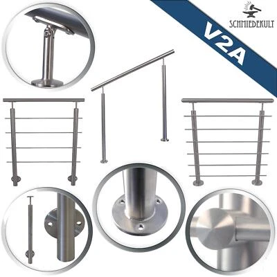 Edelstahl Geländer Treppengeländer Handlauf Balkongeländer V2A Treppe Bausatz - Bild 1 von 4
