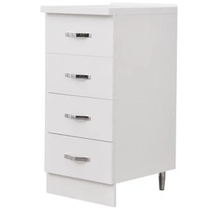 Cassettiera per Cucina Mobile Mobiletto 4 Cassetti Minimal Legno Colore Bianco - Foto 1 di 5