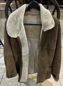 Original Milestone Lambskin Lammfell Leather Jacket Lederjacke Size 52 - Picture 1 of 8