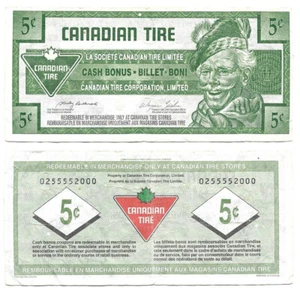 CTC Canadian Tire Money Coupon 5c Canada Note G Special Number #0255552000 - Picture 1 of 1