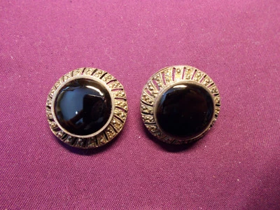 Orecchini marcasite, onice, argento vintage silver earrings onyx, marcasite - Immagine 1 di 4