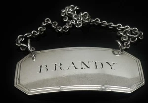 Scottish Provincial Silver BRANDY Decanter Label, William Jamieson c.1810 - Picture 1 of 3