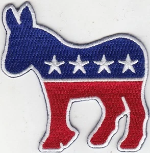 USA DEM Democratic Party Embroidered Patches 3" Height iron-on - Picture 1 of 1