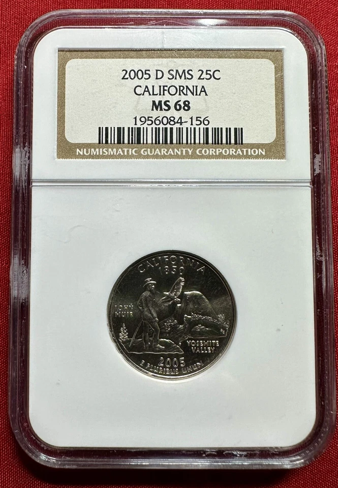 2005 D SMS 25 Cent California Quarter MS 68 NGC Certified - Image 1 of 2