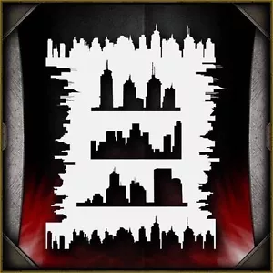 Skylines 2 Airbrush Stencil Template Airsick - Picture 1 of 1