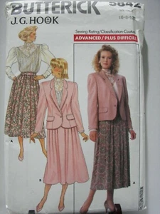 VTG 80's ~ Butterick Advanced Pattern #5842 ~Jacket, Blouse & Skirt ~ SZ 6-8-10P - Picture 1 of 2