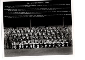 VINTAGE ORIGINAL 1972 NEW YORK GIANTS 8x10 TEAM PHOTO FOOTBALL NFL - Picture 1 of 2