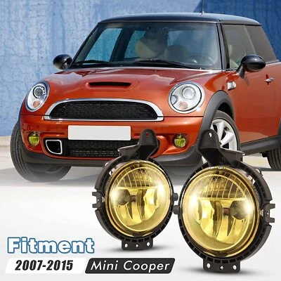 Luces antiniebla para 07-15 Mini Cooper 06-13 Mini Clubman DRL reemplazos lente amarilla Foto 1 de 4