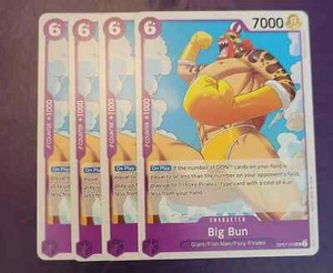 X4 Big Bun 500 Years in the Future Bandai OP07-070 One Piece Tcg English Playset - Picture 1 of 1