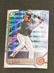 Willy Fanas 2022 Bowman Chrome Mojo Refractor 1st BowmanCard #BCP-196 NY Mets - Bild 1 von 2