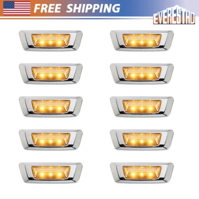 10X Apto para Kenworth T680 T880 T700 Lámpara de capó 3LED Ámbar 12V Guardabarros Marcador Luz Foto 1 de 4