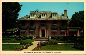 Postal de colección Indianápolis Indiana IN Governor's Mansion años 60 sin usar - Imagen 1 de 2