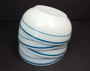 "Vajilla Pyrex de Corning 705 cuenco de cereal rayas azules 5,5"" lote de 4 ~ NUEVO - Imagen 1 de 5