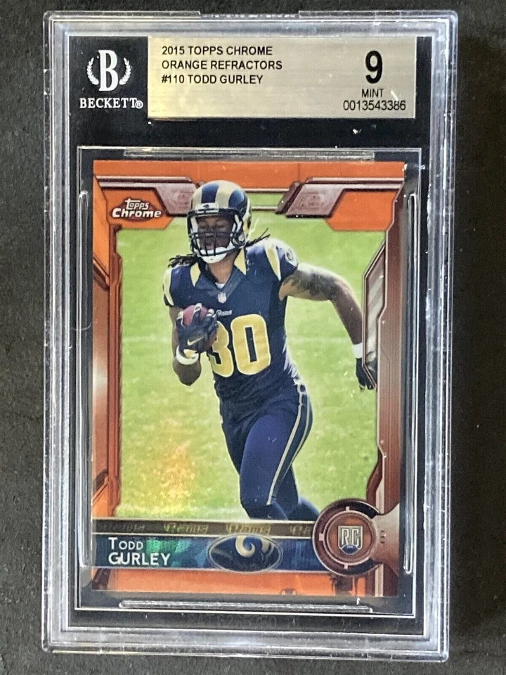 Topps Chrome Todd Gurley Orange Refractor RC 2015 como nuevo BGS 9 Foto 1 de 1