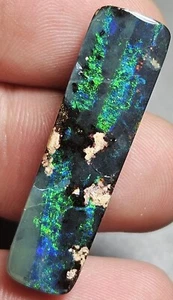 Polished Boulder Opal From Winton Blue Green 22.7 Carat Lapidary Australian Opal - Picture 1 of 15