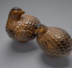 Vintage Ceramic Quail By Wony Ltd Japan Partridge Bird Lot Of 2 - Picture 1 of 10