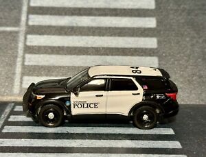 1/64 Greenlight Black & White 2020 Ford Explorer Custom Anaheim CA Police 